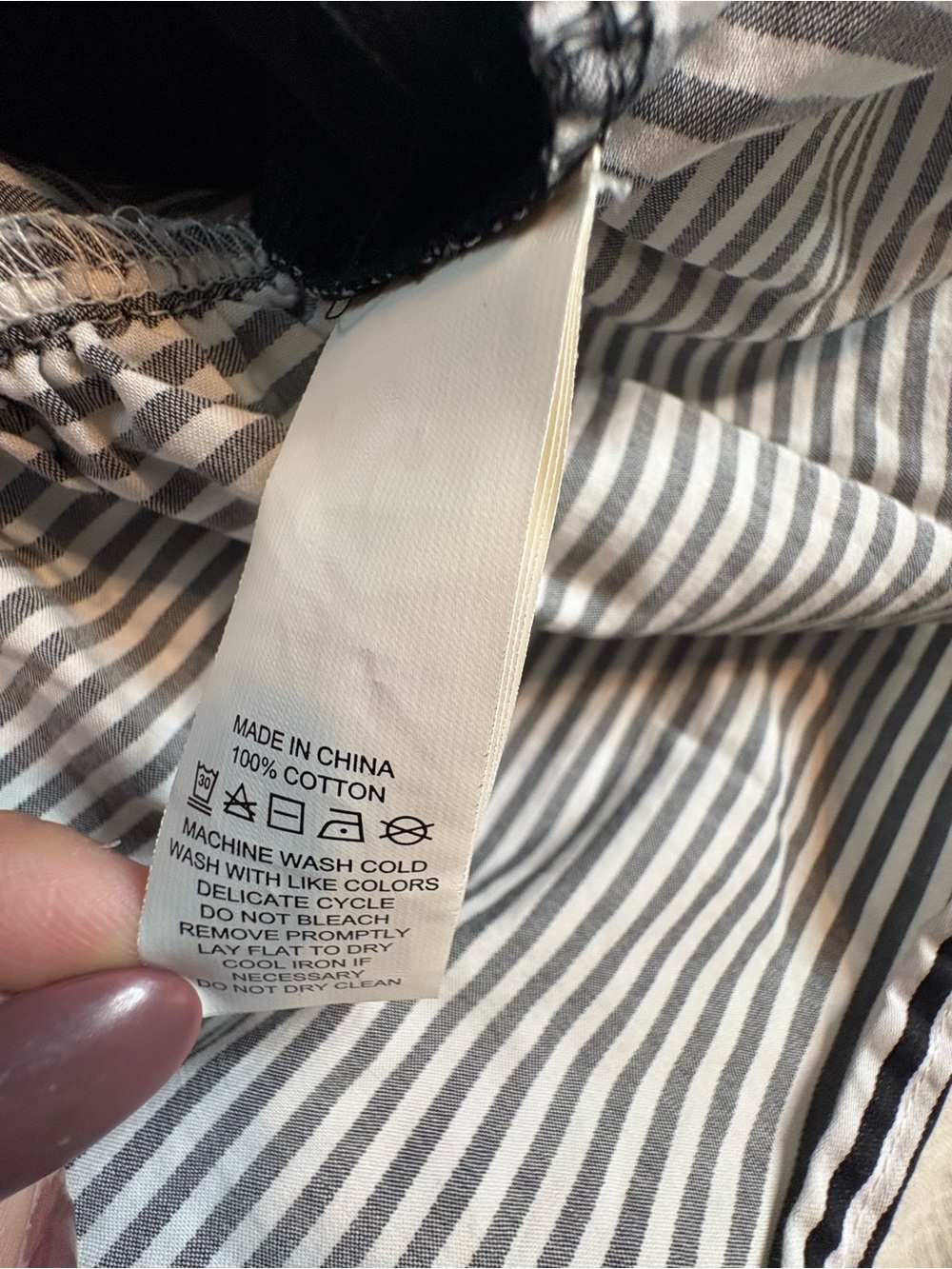 Kate Spade Broome Street Striped Ruffle Back Peplum Tee Black White Small - Picture 4 of 4